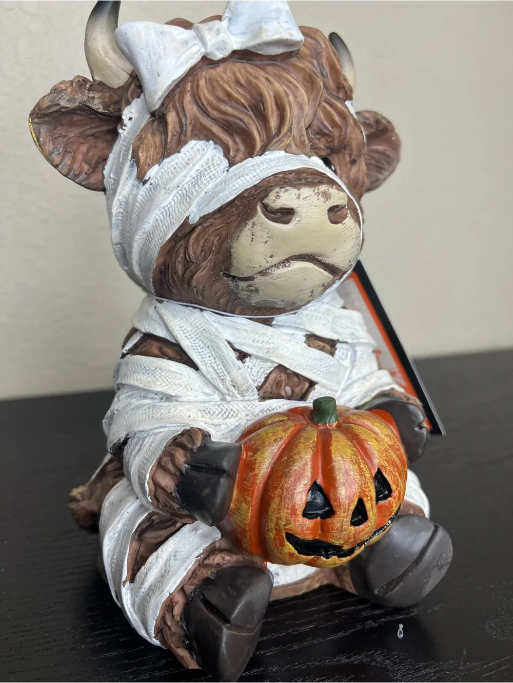 NEW HallowHome Halloween Highland Cow Mummy Decor